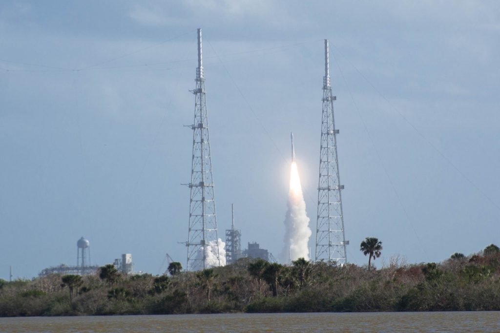 A rocket launch from the Kennedy Space Center
